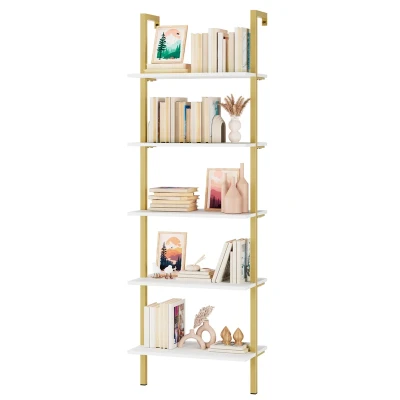Minimalist bookcase gold