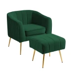 Zan modern armchair green