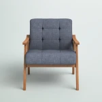 Mid-century velvet accent chair