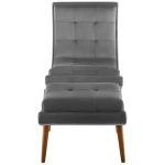 Zan chaise lounge chair gray