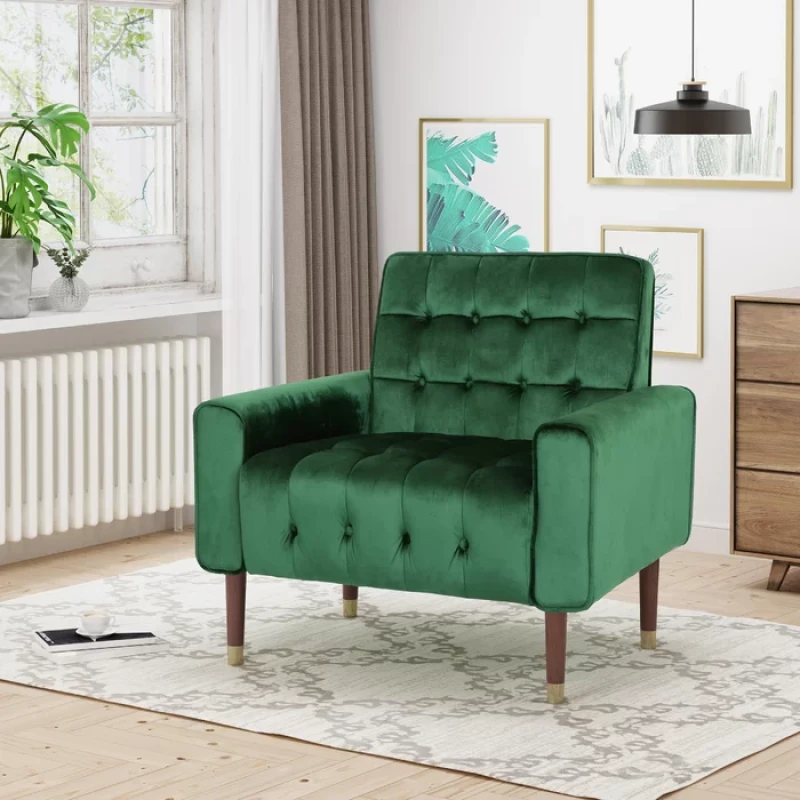 Modern Green Accent Chair
