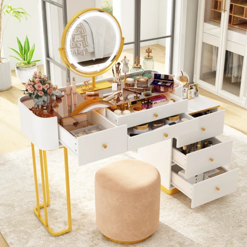Zan Luxury Vanity Desk gold