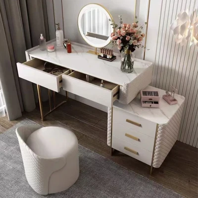 Zan Luxury Vanity Desk white gold