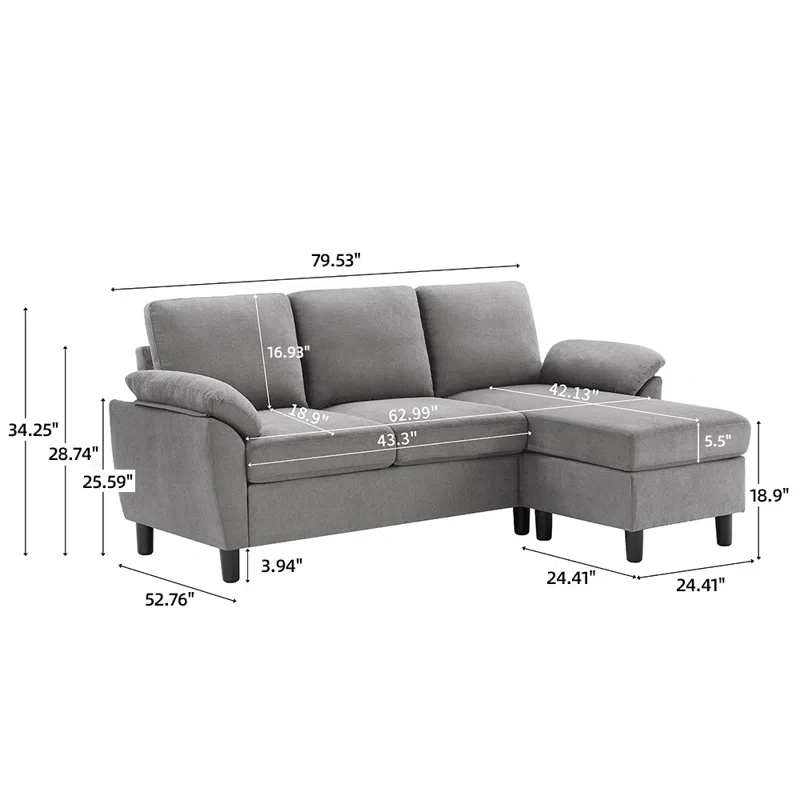 Zan Comfortable L Sofa