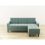 zan L shape Green Sofa