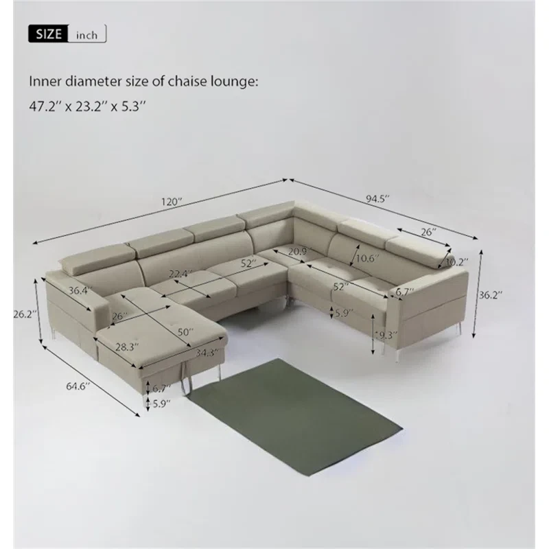 Zan Luxury U shape sofa