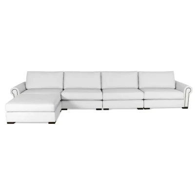 Traditional Tufted Rolled Arm Sofa