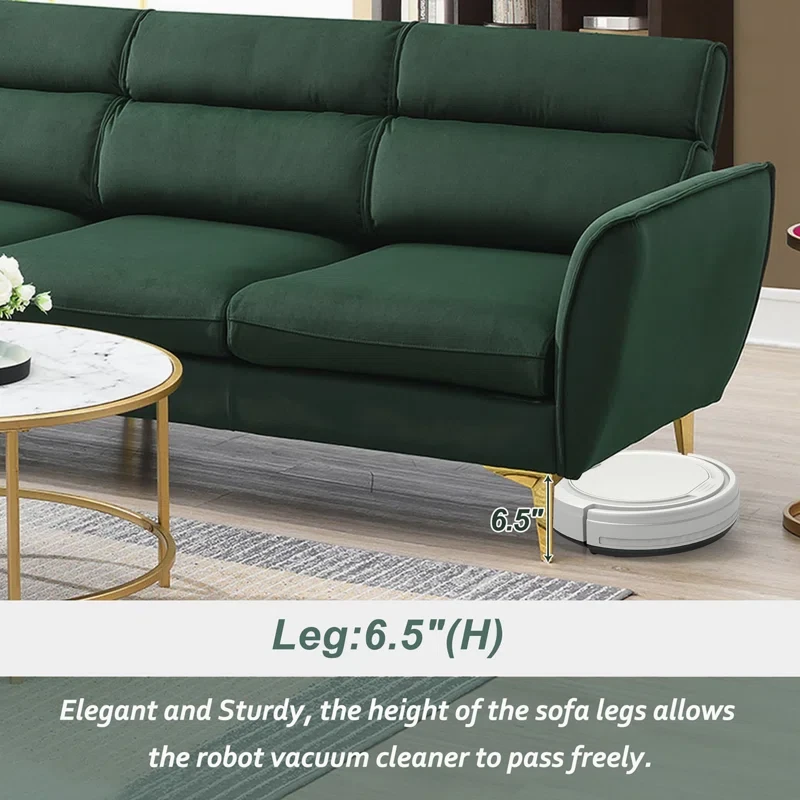 Minimalist High-Back Corner Sofa