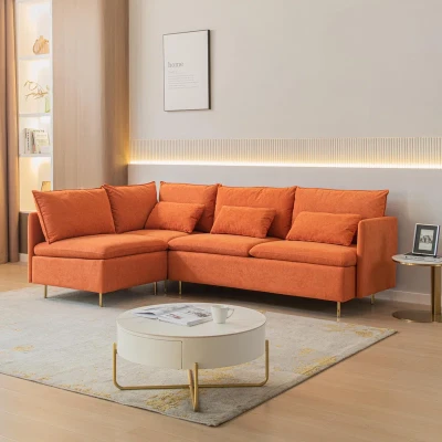 Minimalist High-Back Sofa