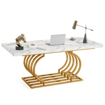 zan multifunction desk gold