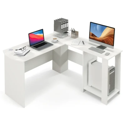 zan L shape desk white