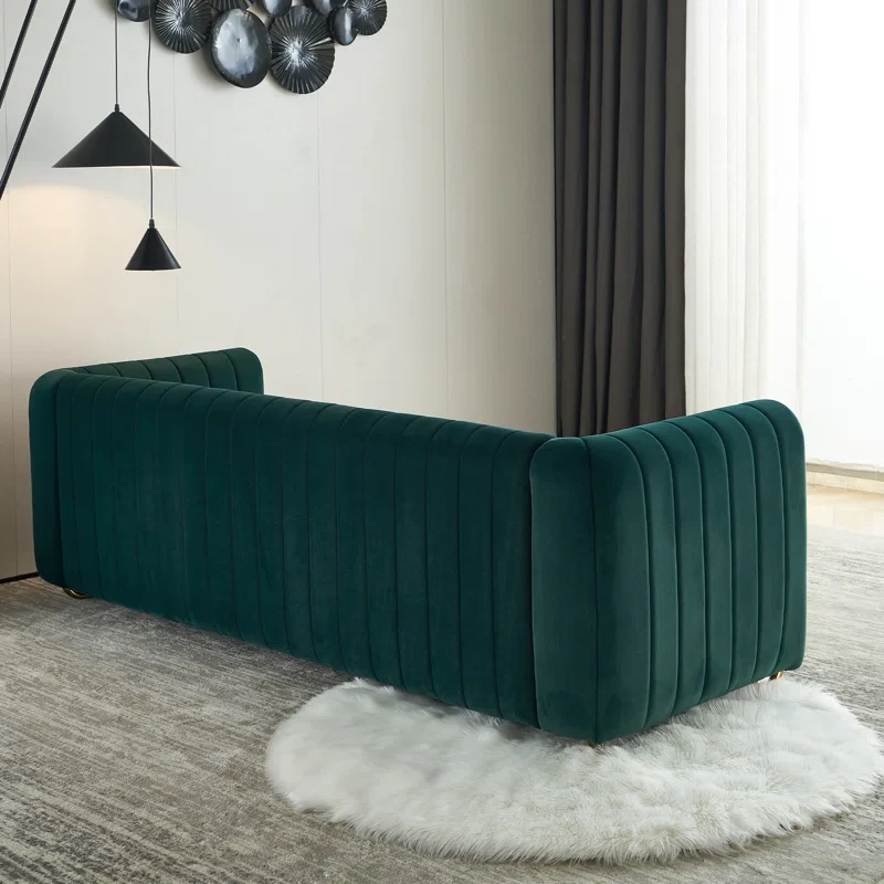 Luxury Modern Blue Velvet Sofa