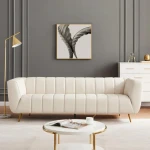 Luxury White Velvet Sofa