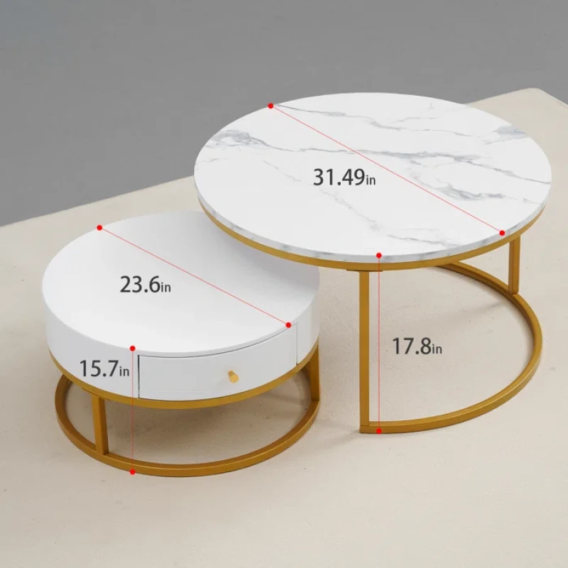 Modern Round Nesting Coffee Table