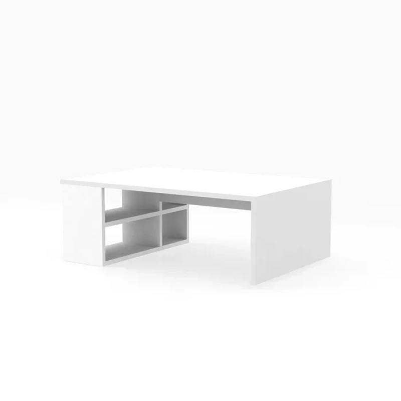 Modern White Rectangular Coffee Table