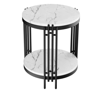 Zan stainless table black & white