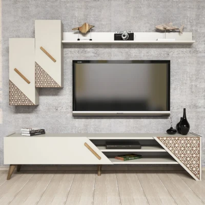 TV Stand in White for TV Up to 70