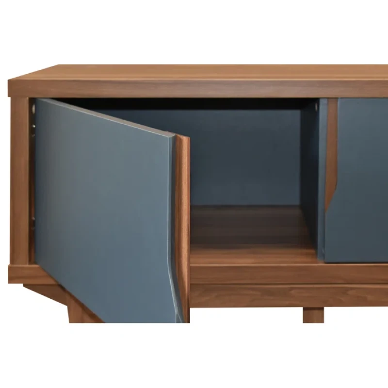 Art Deco Bookshelf Wood TV Stand