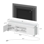 Modern White TV Stand