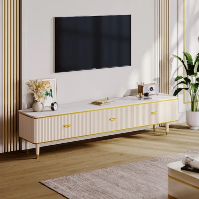 Modern TV Stand Gold frame